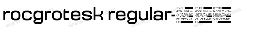 rocgrotesk regular字体转换